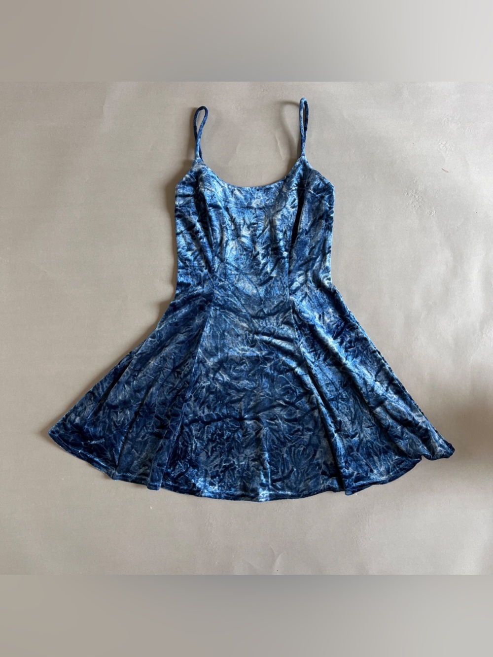 Vintage 90s Rampage Crushed Velvet Skater Mini Dress Indie Sleaze Skater Size S